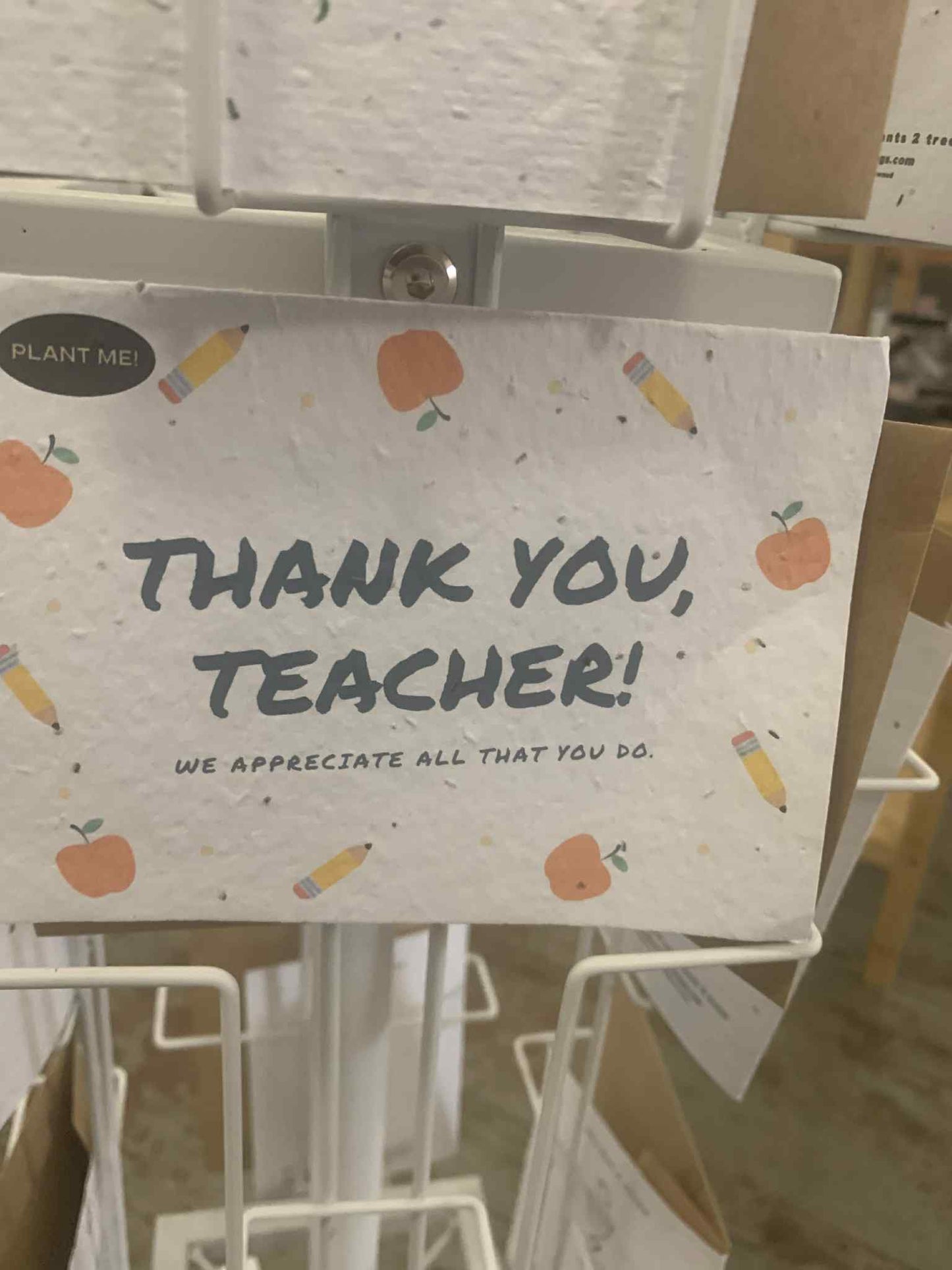 Thank you teacher seed card